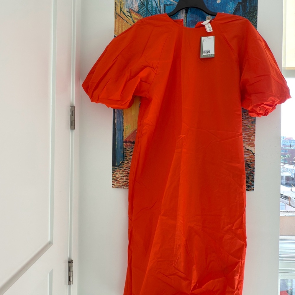 H&M Orange Midi Dress